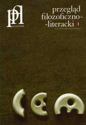 Przegląd filozoficzno-literacki. Nr. 1. – Warszawa, 2009